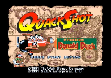 QuackShot Starring Donald Duck ~ QuackShot - I Love Donald Duck - Guruzia Ou no Hihou (World) (v1 screen shot title